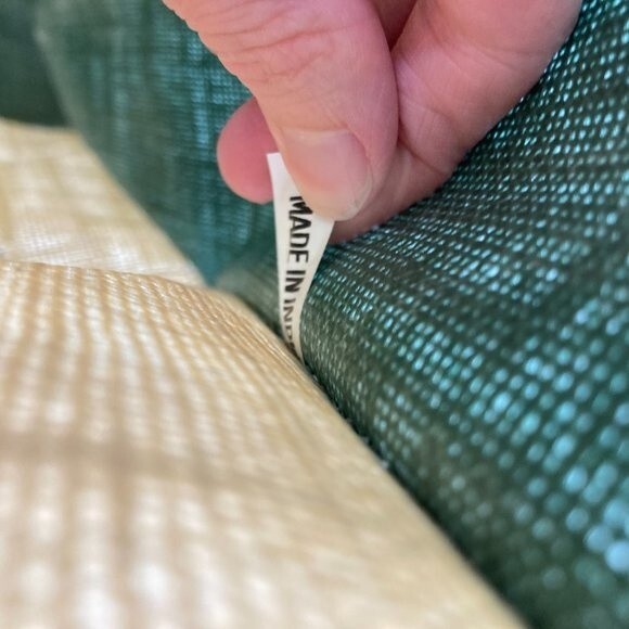 Vintage Handpainted Burlap Bag Christmas Angels Artist Signed Teresa Thibault - Picture 11 of 14